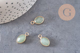 Pendentif goutte aventurine verte naturelle 17mm, x1 (G3056)