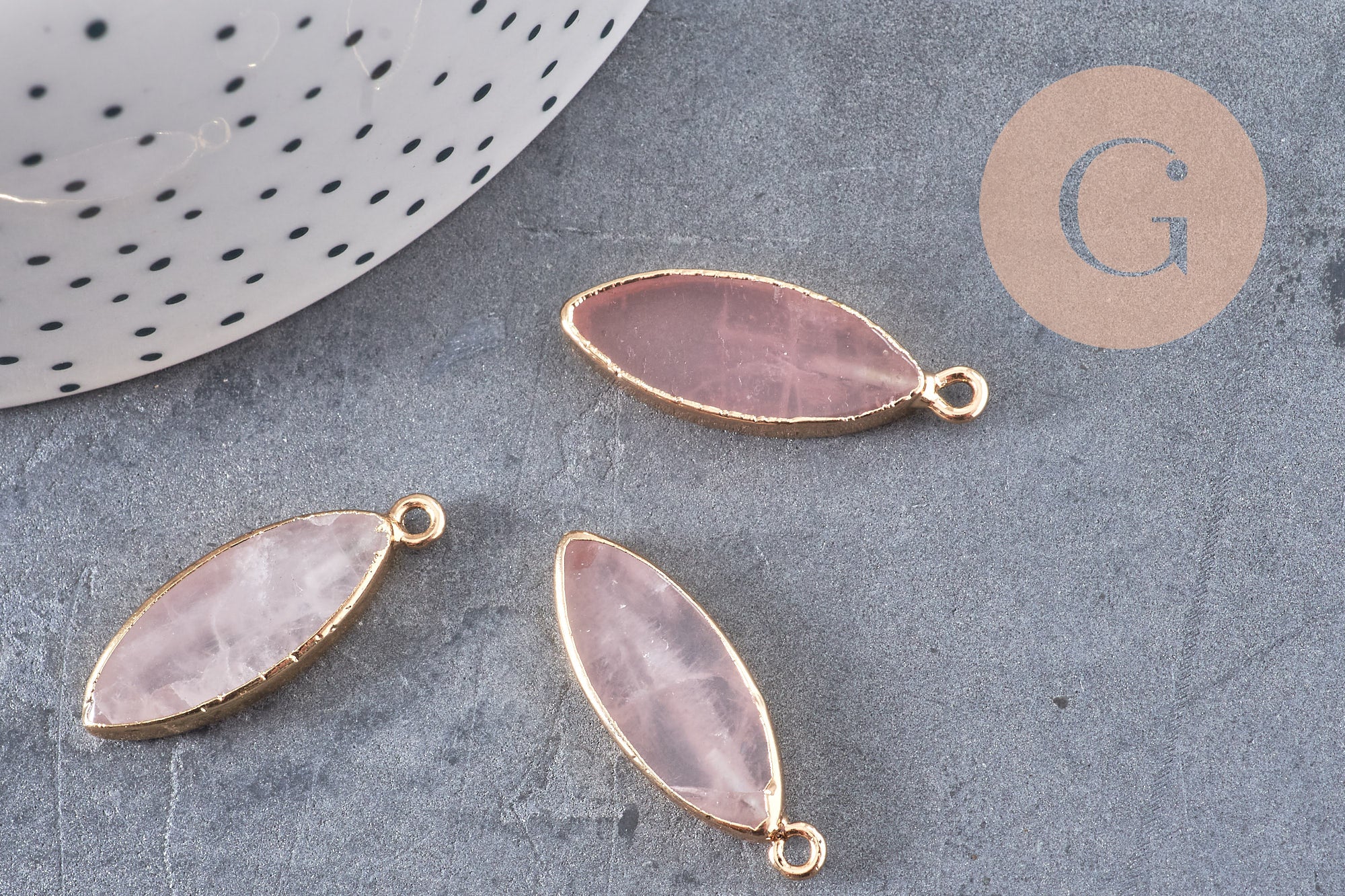 Pendentif goutte quartz rose,pendentif bijoux,pendentif pierre,quartz rose naturel,pendentif quartz rose,28.5-30mm, x1 G5225