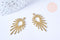 Pendentif goutte soleil laiton brut 30x17mm, x1 (G6449)