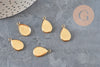 Teardrop pendant cabochon setting, IP gold plated 304 stainless steel 14x9mm, x1 (G11218)