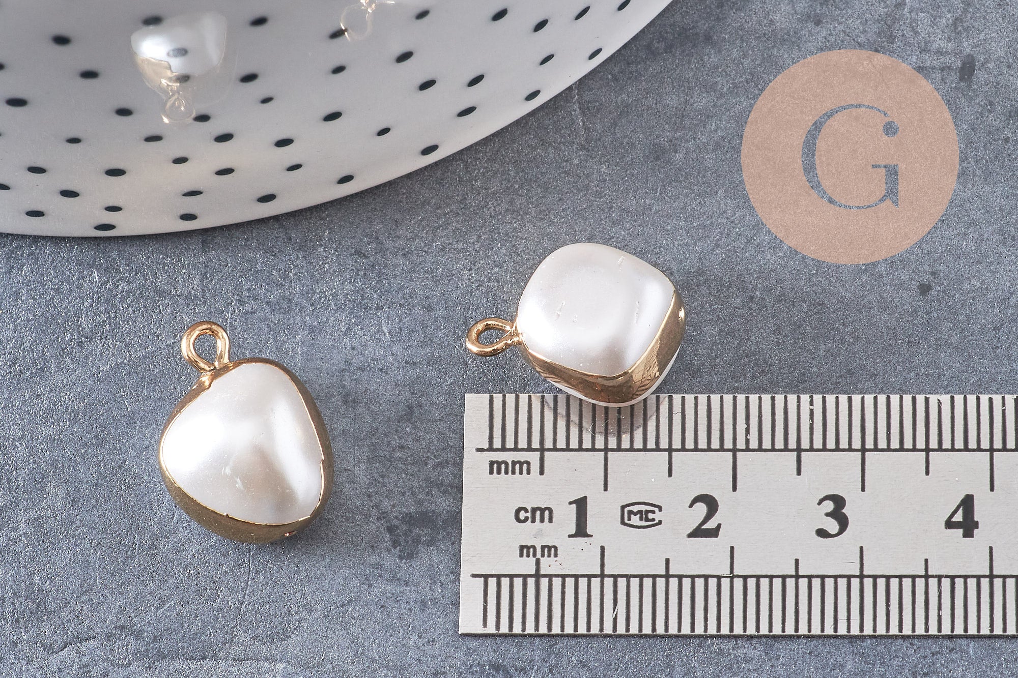 Pendentif grosse perle naturelle Keshi pour création de bijou en perle naturelle blanche et perle eau douce,17-25mm, x1 (G0197)