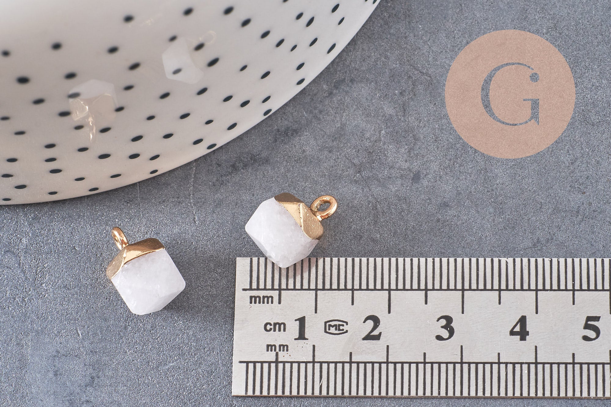 Pendentif hexagone jade blanc,Pendentif pour bijoux, pendentif pierre,pendentif collier,pendentif jade, jade naturel,12mm, x1 G4544