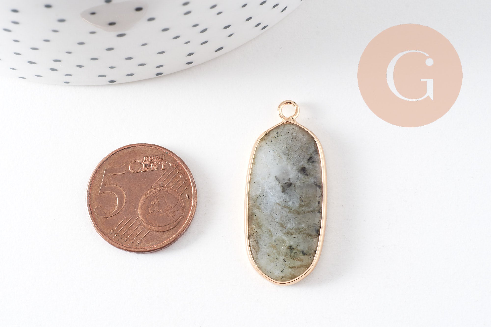Pendentif hexagone labradorite naturelle 37mm,Pendentif pierre,pendentif collier,pendentif labradorite, labradori Naturelle, x1-G1423