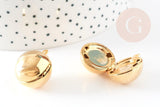 Pendentif locket rond boule doré 16K 18mm, médaillon photo,pendentif locket doré, x1 (G9008)