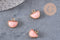 Pendentif lune jade rose corail, pendentif bijoux,demi-lune,pendentif pierre, jade naturelle, pendentif jade,13.5mm, x1, G0981