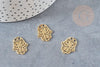 Pendentif main hamsa acier 201 inoxydable doré 18.6mm, breloque acier inoxydable doré pour création bijoux, x1 G6040