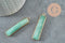 Pendentif rectangle aventurine naturelle laiton doré 46.5mm, x1 (G1959)