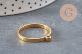 Pendentif rond doré sans fond en acier inoxydable 304, 27.5mm, pour résine DIY.