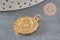 Pendentif soleil zodiaque doré 18K et zircons 21mm, x1 (G4063)