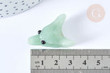 Pendentif tête de loup aventurine 37-42mm, pendentif en pierre naturelle, création bijoux pierre, x1 G7554