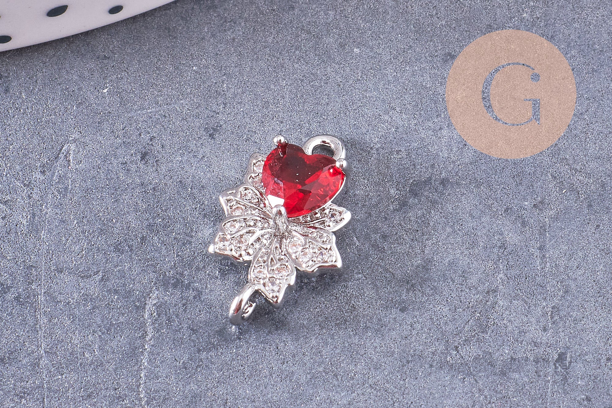 Pendentif verre pierre résine druzy zamac doré 10.5-26mm, x1 (G6415)