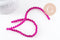 Perle Ronde Jade naturel teinté rose fuchsia 6mm, fil de 37.5cm x1 (G10196)