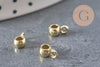 Gold zamak pendant bead bale 6.5x3mm, x10 (G11254)