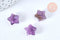 Perle étoile améthyste facettes 14mm,pendentif bijoux, pendentif pierre améthyste naturelle, pendentif étoile pierre, x1 G6830