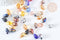 Perle goutte cristal facettée multicolore AB 12x8mm, création bijoux cristal, X10 (G7578)