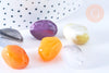 Perle imitation gemme plastique multicolore 21mm, x5 perles (G6406)