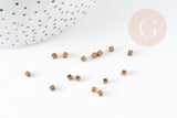 Perle intercalaire carré laiton brut, fournitures créatives,perle laiton, perles dorées,laiton brut,2.5mm, x100 (7.3gr) G0082