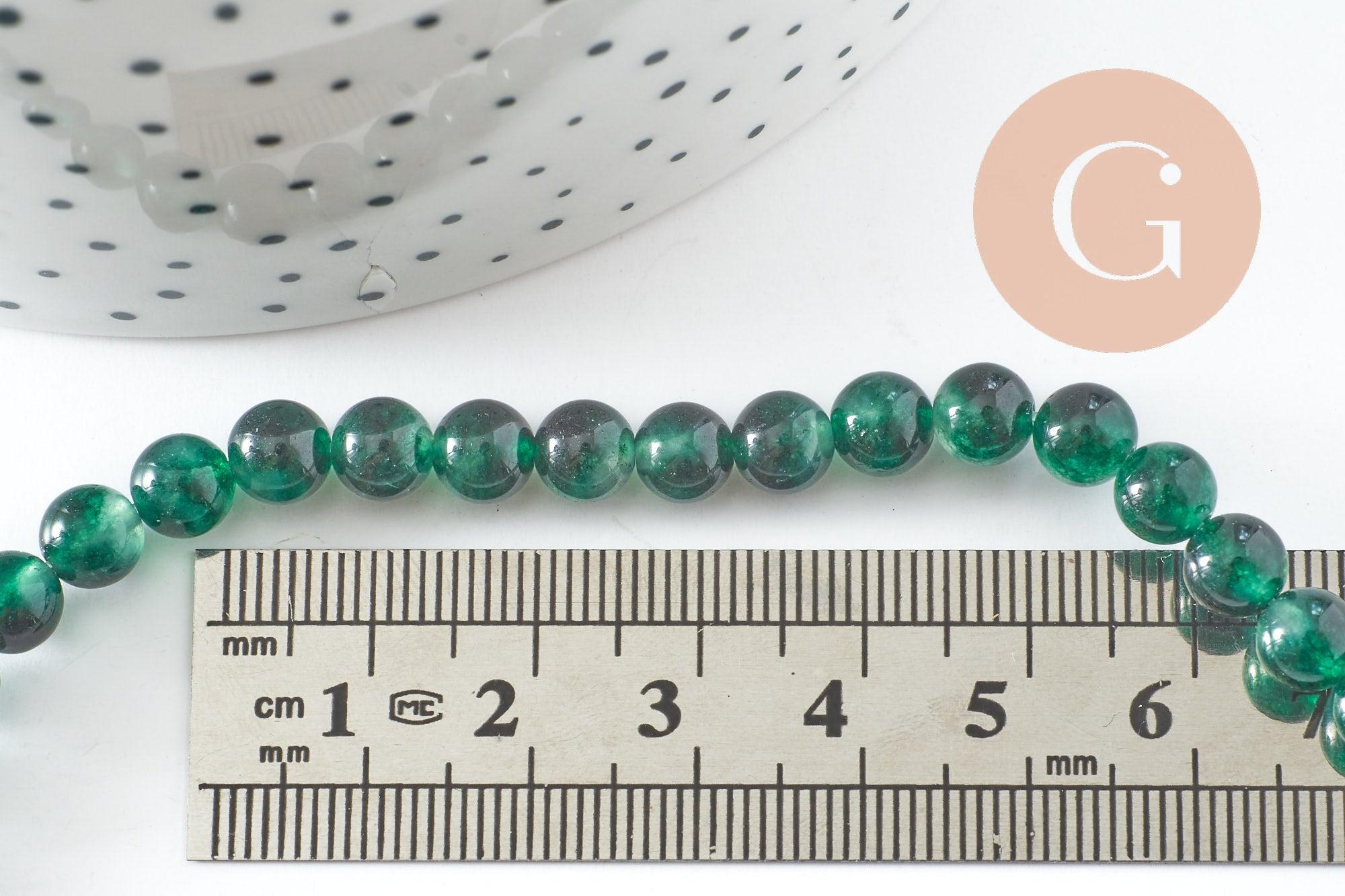 Perle jade vert,perles rondes,perle jade,jade naturel, jade vert,pierre naturelle, 6mm, le fil de 60 perles, x1(G1785)
