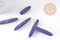Perle longue lapis Lazulis, pierre naturelle,lapis naturel, pierre rectangle, x5 (G2711)