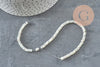 EP-perle nacre naturelle heishi gris pastel,tube coquillage coloré,perle coquillage, 2x4mm, le fil de 185 perles G4769-Perles-Gingerlily Perles