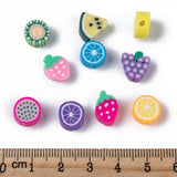 Perle polymère fruits multicolore 12x10mm, x50 G5029