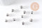 Perle ronde intercalaire zamac argent gravé 8mm, x10 (G10304)