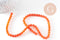 Perle ronde jade naturel orange teinté 6mm, x1 fil de 39cm (G8955)