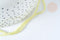 Perle ronde verre facettée transparente jaune clair, 2~2,5mm, fil de 37cm, x1 (G7335)