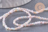 Perle rondelle cristal beige rose 2mm, x1 fil de 32cm (G10111)