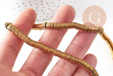 Perle rondelle hématite heshi, perle rondelle hématite, 6mm, fil de 380 perles x1 (G3681)