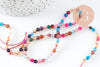 Perle rondelle jade multicolore,perle jade,pierre naturelle,jade naturel,perle facette,jade,4mm,fil de 38cm, x1 (G1989)