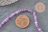 Perle rondelle jade violet, naturelle, perle facette,jade,5x3mm,fil de 35 cm, x1 (G1704)-Perles-Gingerlily Perles