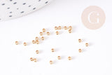 Perles à écraser acier 304 Doré inoxydable 2x1mm, x100 (1.2gr) (G1179)