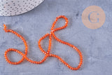 Perles abacus cristal orange 2.9mm, x1 fil de 35cm (G10950)