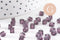Perles carrées violettes, fourniture créative, perles verre tchèque, perles verre violet, création bijoux,4mm, x50 (G0542)