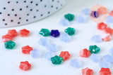 Perles étoile multicolore 8x8.5mm cristal tchèque, x50 (G5839)