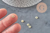 Perles intercalaires Rondelles fleurs zamac doré 5mm, x20 (G0960)-Perles-Gingerlily Perles