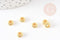 Perles intercalaires rondelles fleurs zamac doré 6mm, x50 (G5791)