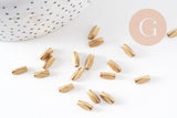 Perles intercalaires tube laiton brut 8.5mm, x30 (G1500)