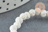 Perles lave blanche naturelle 4mm, x1 fil de 40cm (G0590)