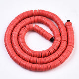 Perles polymère rouge heishi 6mm,fabrication bijoux, Perles plastique, perle heishi,perle disque, 6mm,le fil de 320 perles G5433