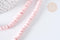 Perles porcelaine heishi rose clair 6mm, bijoux céramique, fil de 48cm, x1 (G7536)