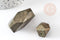 Perles pyrite géométrique, perles pyrite naturelle, grosse pyrite, x2 (G0404)