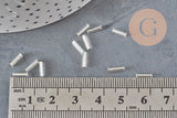 Perles rocaille Tube argentée 6mm x 2mm, x5gr (G6440)-Perles-Gingerlily Perles