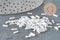Perles rocaille Tube blanc 6mm, perles blanches, perles rocaille blanche,6mm x 2mm, x 5gr G0285