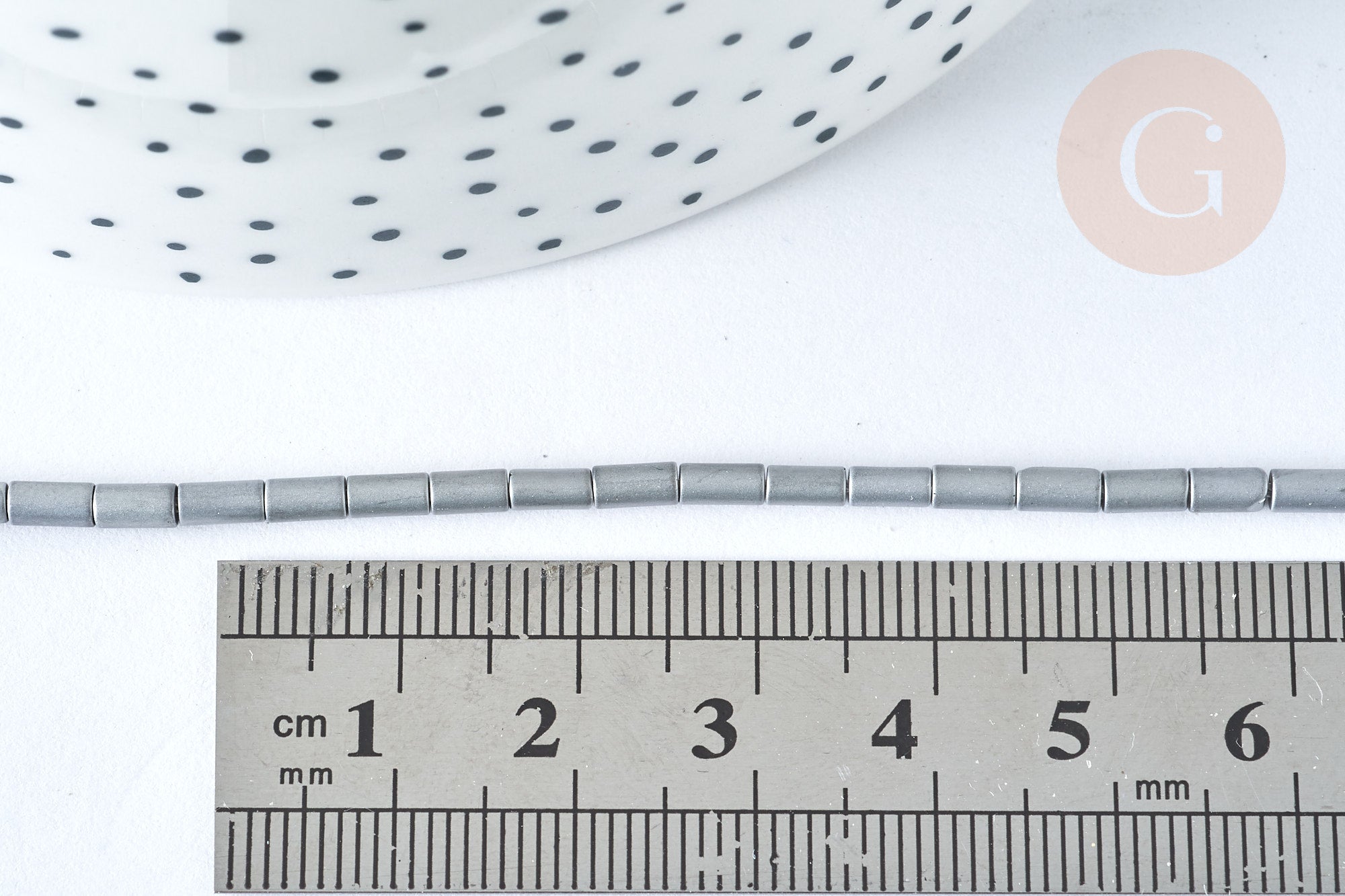 Perles rocaille Tube gris métallisé mat 4.5x2.5mm,perle tissage rocaille, perles rocaille ,perle tube Doré, x1 (G7340)