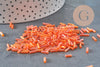 Perles rocaille Tube orange 6mm, x10gr (G2692)