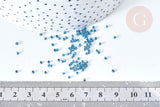 Perles tube verre bleu foncé métallisé mat façon Delica miyuki, x1 Sachet 8g (G7776)