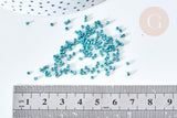 Perles tube bleu métallisé mat façon Delica miyuki, x1 sachet de 8g (G7767)