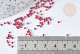 Perles tube rose foncé métallisé mat façon Delica miyuki, x1 sachet de 8g (G8135)